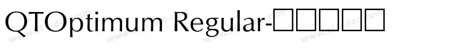 QTOptimum Regular字体转换